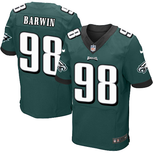 Men's Elite Connor Barwin Nike Jersey Midnight Green Home - #98 NFL Philadelphia Eagles